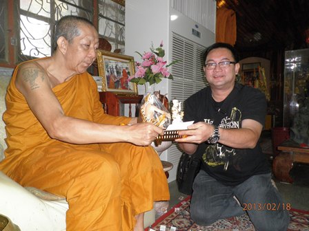 Luang Phor Samang with Anthony Siam